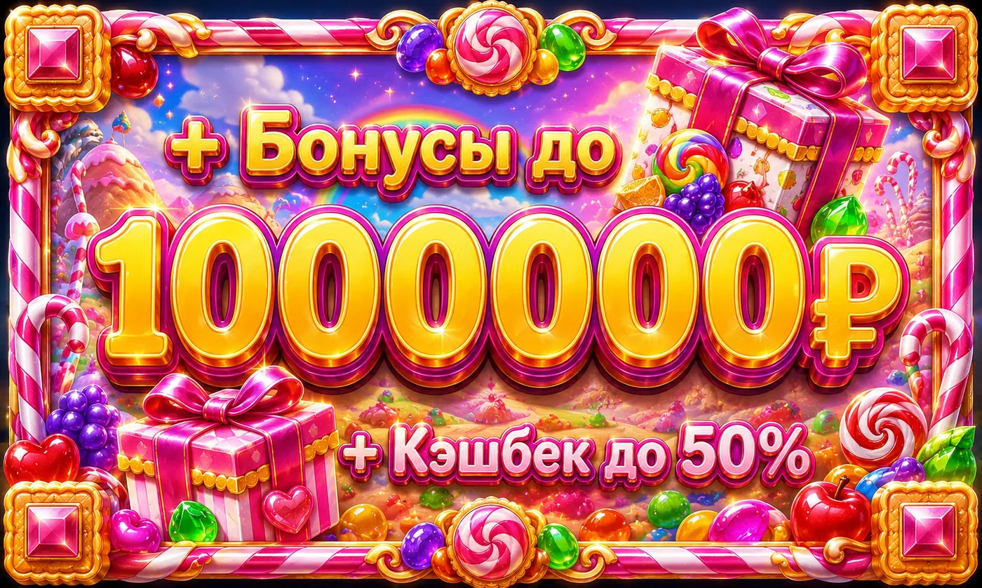 Бонусы для игроков Sweet Bonanza — до 1 000 000 ₽ и кэшбек